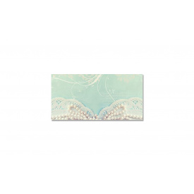 Наклейка вінілова на стіл Zatarga  "Мереживо та перли" 650х1200 мм