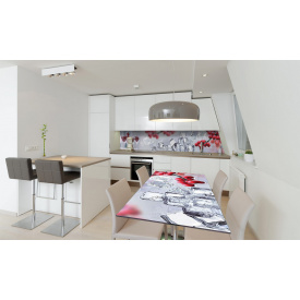 Наклейка вінілова на стіл Zatarga «Червоні Ягоди Лід» 600х1200 мм Z180301st