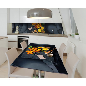 Наклейка 3Д виниловая на стол Zatarga «Календула с мёдом» 600х1200 мм (Z184471st)