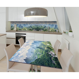 Наклейка вінілова на стіл Zatarga  "Долина Зелених Гір" 650х1200 мм Z181716/1st