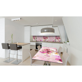 Наклейка вінілова на стіл Zatarga «Букети рожевих квітів» 650х1200 мм Z180862/1st