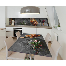 Наклейка 3Д виниловая на стол Zatarga «Стейк с розмарином» 600х1200 мм (Z184452st)