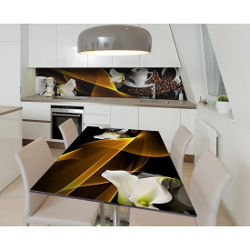 Наклейка 3Д виниловая на стол Zatarga «Кофе со сливками» 600х1200 мм (Z184058st)