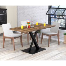 Обеденный стол Экспозишин Loft-Design 120х65 см орех-модена