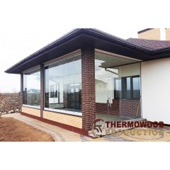 Безрамное подвижное поворотно-складное остекление Tiara Max Шостка