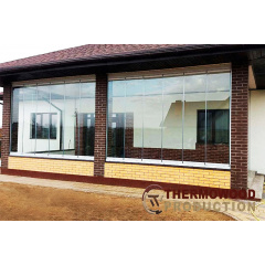 Безрамное подвижное поворотно-складное остекление Tiara Max Шостка