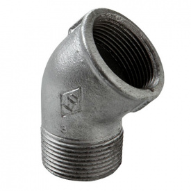 Коліно чавунне оцинковане Ø1/2" ВН 45° Atusa 12105003