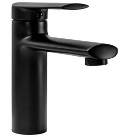 Змішувач для умивальника Rea Buzz Чорний низький (REA-B6920)