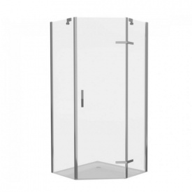 Душова кабіна Eger Stefani 100x100x190 п'ятикутна (скла + двері) прозора