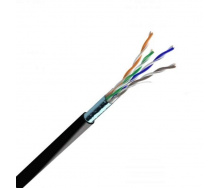 Кабель витая пара ЗЗЦМ FTP PE 4х2х0.5 24 AWG cat.5e (FTP медь наружный) бухта 305 м черный