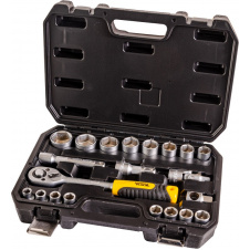 Набор насадок торцевых MASTERTOOL CrV 1/2" 10-32 мм трещотка 72Т 21 шт кейс 78-4021