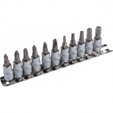 Набор насадок отверточных MASTERTOOL CRV 1/4" 11 шт (PH1/2/3/PZ1/2/3/H3/4/5/6/7) 78-1401