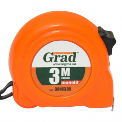 Рулетка Monolit 3м×16мм GRAD (3816335) Полтава