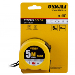 Рулетка Color 5м×19мм SIGMA (3811221) Полтава