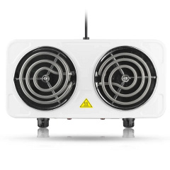 Електроплита настільна RAF R.8020B 2 конфорки спіраль 2000W White (3_02421) Косів