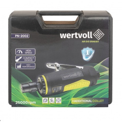 Шлифмашина пневматическая прямая WERTVOLL 1/4", 25000 об/мин, 100 л/мин, 6.3 bar (PN-2002) Березнегувате