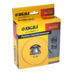 Рулетка скловолокно 30м×13мм SIGMA (3831301) Кропивницький