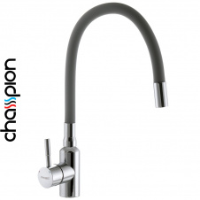 Смеситель для кухни рефлекторный серый гусак Champion Sus-011 REFLECTOR GRAY Chrome, (хромированная нержавеющая сталь)