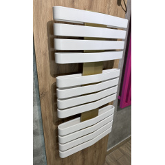 Рушникосушка водяна IRON D 925x500, Soft 9016/панель Brass Шостка