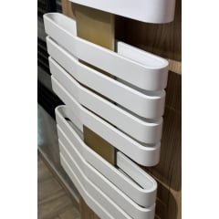 Рушникосушка водяна IRON D 925x500, Soft 9016/панель Brass Шостка
