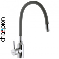 Смеситель для кухни рефлекторный серый гусак Champion Sus-011 REFLECTOR GRAY Chrome, (хромированная нержавеющая сталь) Запоріжжя