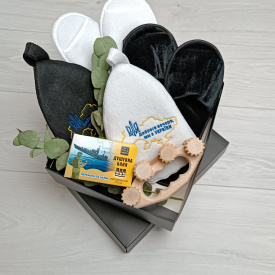 Подарочный набор для сауны Luxyart Доброго вечора ми з Украины 6 предметов (PU-001)