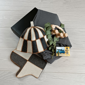 Подарочный набор для сауны Luxyart "Клетка" 5 предметов (PU-003)