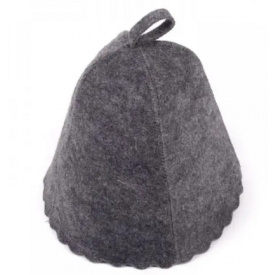 Шапка для бани и сауны искусственный войлок PRO One size Серый