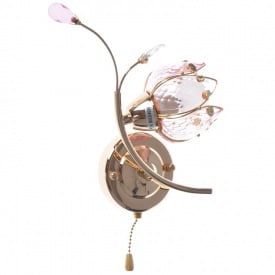 Бра с выключателем Флористика Brille 40W LK-331 Золотистый