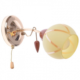 Бра с выключателем Классическое Brille 60W BKL-413 Золотистый