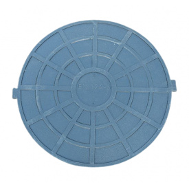 Кришка полімерпіщана каналізаційного люка садового Воюс 1 т 625 мм Чорна