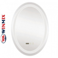 Зеркало для ванной комнаты Winmix PLAIN MV02-50x70 (с LED-подсветкой, часы, антизапотевание) Умань
