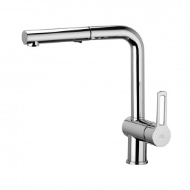 Змішувач для кухні Paffoni Ringo з висувним виливом хром