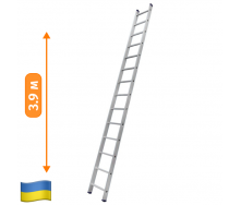 Алюминиевая односекционная лестница на 14 ступеней (универсальная) Экострой