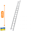 Алюмінієва односекційна драбина на 14 сходинок (універсальна) Екобуд Київ