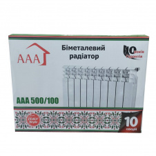 Биметаллический радиатор AAA Uno 500*96, Польша-Китай (три А) (вес секции 1,3)
