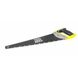 Ножовка столярная MASTERTOOL BLACK ALLIGATOR 450 мм 9TPI MAX CUT каленый зуб 3-D заточка тефлоновое покрытие 14-2445