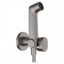 Комплект гигиенического душа Hansgrohe S EcoSmart+ на смешанную воду, Brushed Black Chrome (29232340)