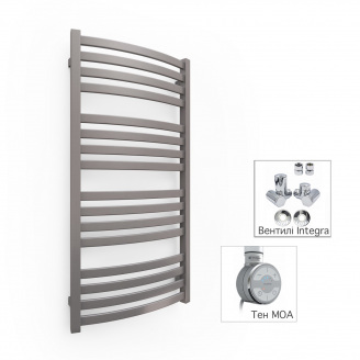 Полотенцесушитель комбинированная Terma D01 960x500 Metallic Grey,тен MOA+вентиль Integra