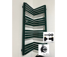 Полотенцесушитель комбинированный Terma INCORNER 1005x350 RAL 6005(зеленый) тен MOA+вентиль Integra