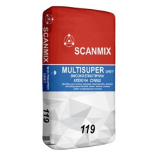 Клей для плитки суперадгезионный SCANMIX Multisuper GR 119 25 кг