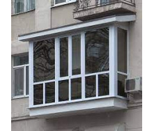 Французский балкон Г-образный 3500*2230 мм монтажная ширина 70 мм, профиль WDS Ekipazh Ultra 70