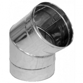 Коліно димохідні 45 ° нерж. Ø300 0.6 мм