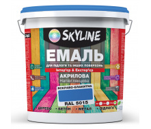 Эмаль для пола и других поверхностей акриловая SkyLine Ярко-голубой RAL 5015 10 л