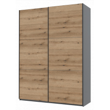 Шафа купе G-Caiser Doros Графіт/Дуб Евок 2 ДСП / 3 частини 180х60х240 (42005014)