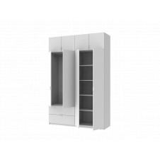 Розпашна Шафа для одягу Doros Лукас Білий 160х50х240 (44900191)