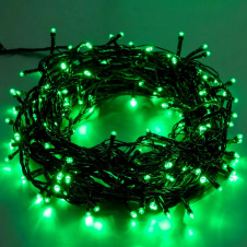 Светодиодная гирлянда Lampiki на 100 LED зеленая 8 режимов от сети