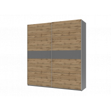 Шафа купе G-Caiser Doros Антрацит / Тахо вставка Антрацит 2 ДСП 220х60х240 (42003002)