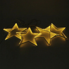 Гірлянда-завіса Flora Зірки 240 LED 150х80 см 3 м Теплий жовтий (45061)