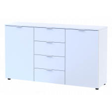 Комод Doros Рон 5 Білий 2 фасади 4 шухляди 140х38х81 (44900223)